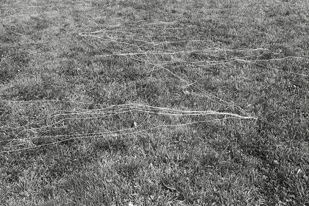 canvas thread blown by the wind while flying a kite Great Lawn variable dimension documentary photograph, gelatin silver print 2012